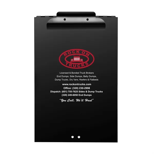 RavenDock Aluminum Storage Clipboard Glossy Black Baked Enamal Coating with Storage... from ASI 64845 Kin Image Inc / Himmers International Inc. DBA Kin Image Inc