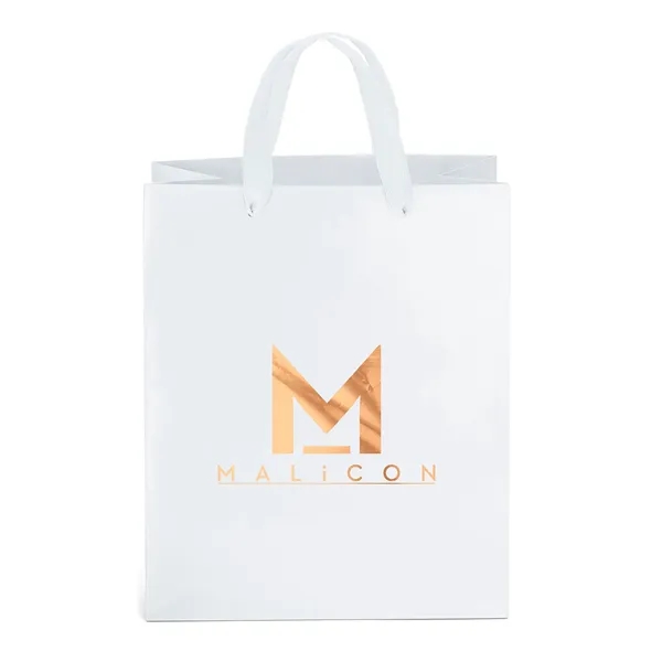 Premium-weight gloss-laminated Eurotote with 14" long woven handles and reinforced fold-over... from ASI 37940 Bag Makers Inc