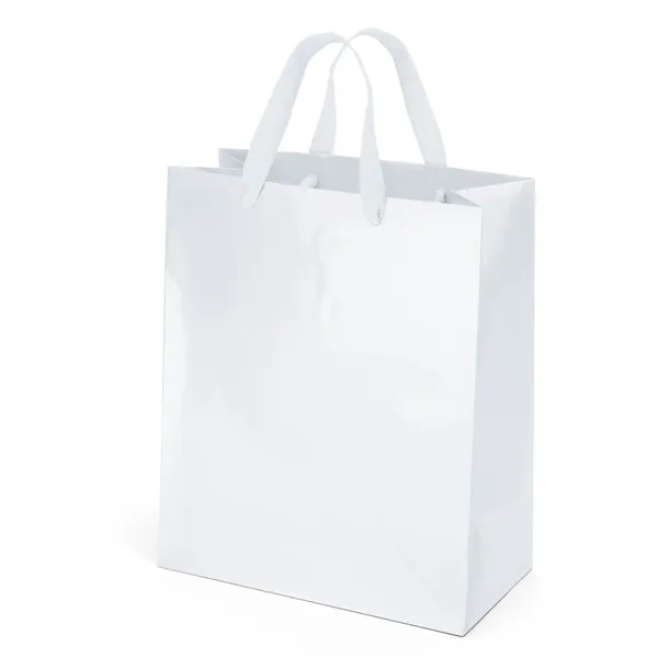 Premium-weight gloss-laminated Eurotote with 14" long woven handles and reinforced fold-over... from ASI 37940 Bag Makers Inc