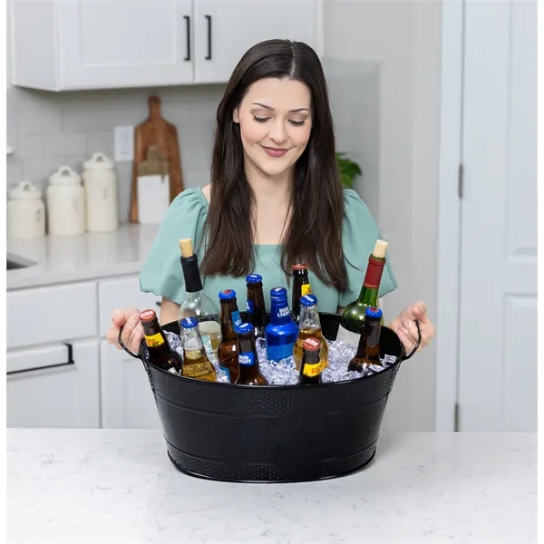 Premium Colt oval beverage bucket.  Glossy black finish with elegant... from ASI 39839 BrekX