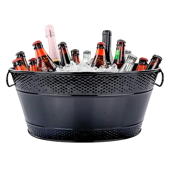 Premium Colt oval beverage bucket.  Glossy black finish with elegant... from ASI 39839 BrekX