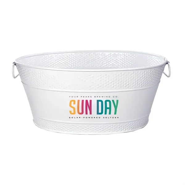 Premium Colt oval beverage bucket.  Bright white finish with elegant... from ASI 39839 BrekX