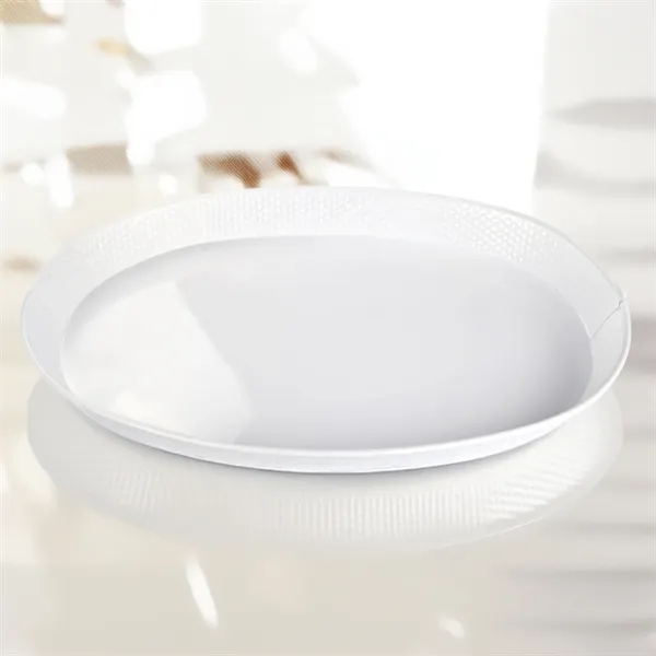 Metal serving tray for drinks, food, or display.  Oval in... from ASI 39839 BrekX