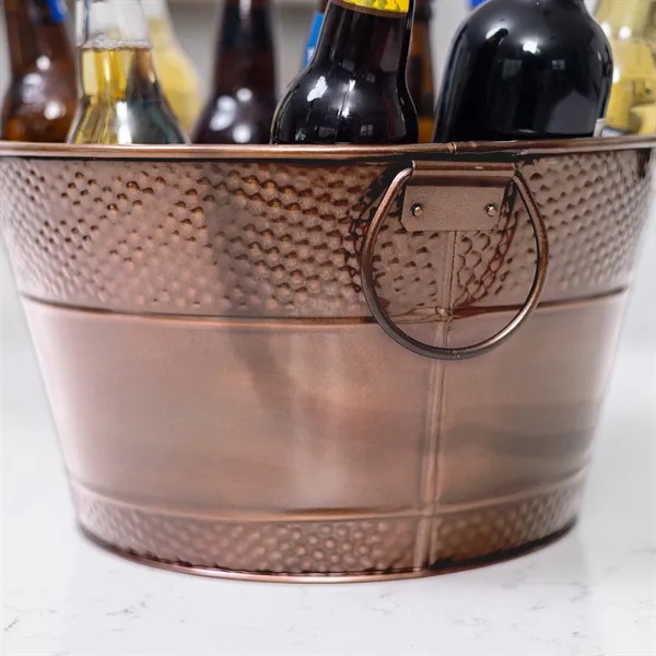 Round hammered copper bucket with rustic finish.  15qt capacity and... from ASI 39839 BrekX