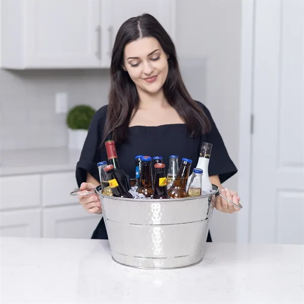 Round hammered stainless steel bucket with easy to clean finish. ... from ASI 39839 BrekX