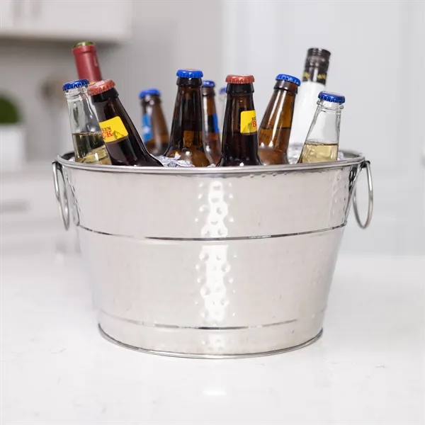 Round hammered stainless steel bucket with easy to clean finish. ... from ASI 39839 BrekX