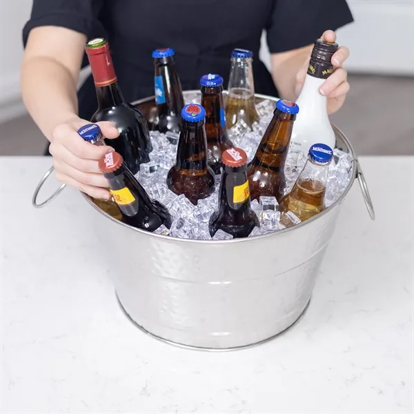 Round hammered stainless steel bucket with easy to clean finish. ... from ASI 39839 BrekX