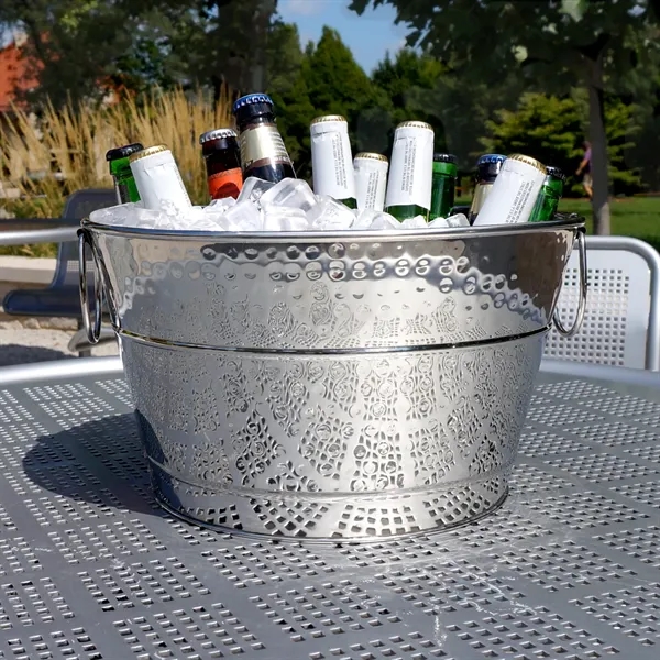 Round hammered stainless steel bucket with easy to clean finish. ... from ASI 39839 BrekX