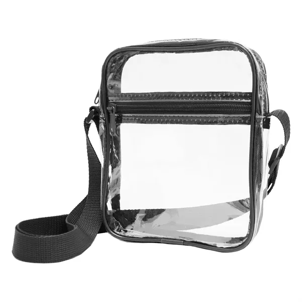 6.5"W x 8"H x 2"G Clear PVC Crossbody Shoulder bag with... from ASI 37980 Bagworld
