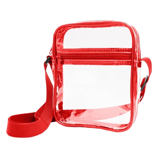 6.5"W x 8"H x 2"G Clear PVC Crossbody Shoulder bag with... from ASI 37980 Bagworld