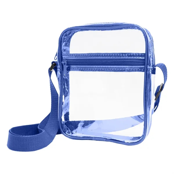 6.5"W x 8"H x 2"G Clear PVC Crossbody Shoulder bag with... from ASI 37980 Bagworld