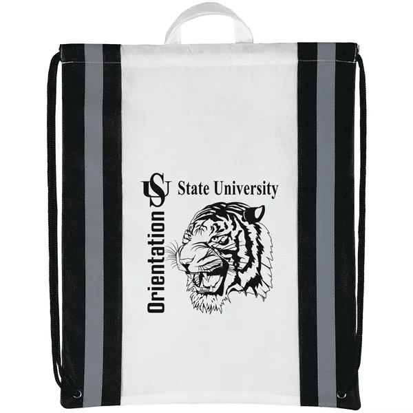 Non-Woven Backpack with two 1" wide reflective safety stripes and sturdy... from ASI 37940 Bag Makers Inc