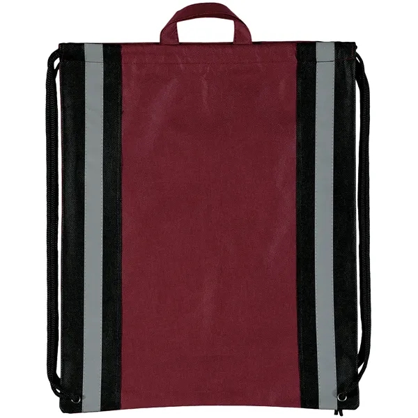 Non-Woven Backpack with two 1" wide reflective safety stripes and sturdy... from ASI 37940 Bag Makers Inc