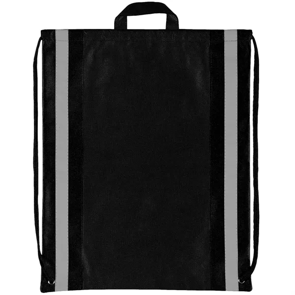Non-Woven Backpack with two 1" wide reflective safety stripes and sturdy... from ASI 37940 Bag Makers Inc