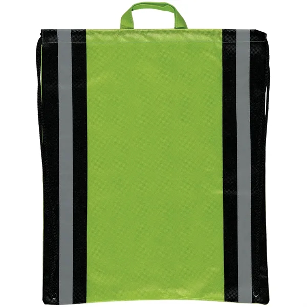 Non-Woven Backpack with two 1" wide reflective safety stripes and sturdy... from ASI 37940 Bag Makers Inc