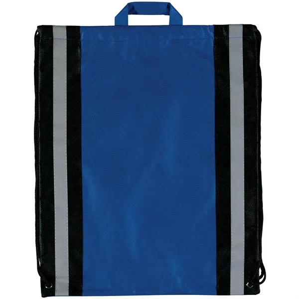 Non-Woven Backpack with two 1" wide reflective safety stripes and sturdy... from ASI 37940 Bag Makers Inc
