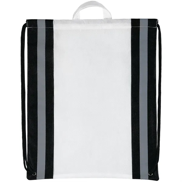 Non-Woven Backpack with two 1" wide reflective safety stripes and sturdy... from ASI 37940 Bag Makers Inc