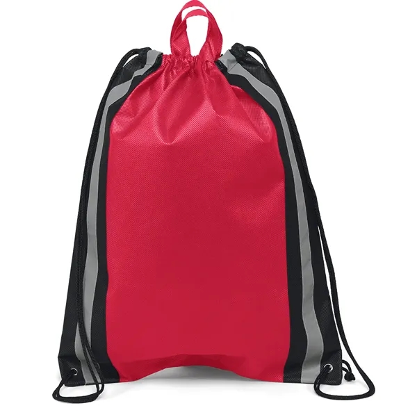 Non-Woven Backpack with two 1" wide reflective safety stripes and sturdy... from ASI 37940 Bag Makers Inc
