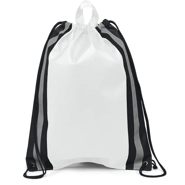 Non-Woven Backpack with two 1" wide reflective safety stripes and sturdy... from ASI 37940 Bag Makers Inc