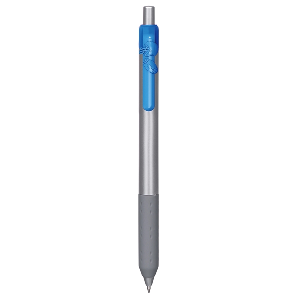Alamo™ retractable style metallic pen with a co-molded soft grip.... from ASI 82498 RiteLine LLC