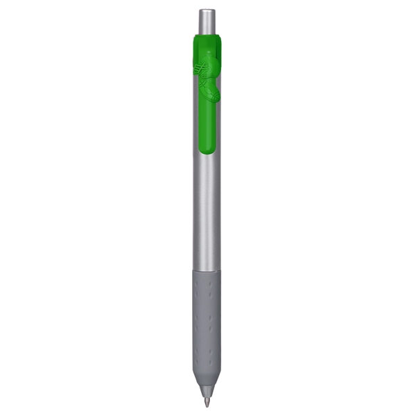 Alamo™ retractable style metallic pen with a co-molded soft grip.... from ASI 82498 RiteLine LLC