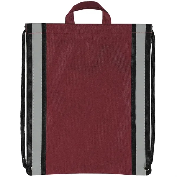 Non-Woven Backpack with two 1" wide reflective safety stripes and sturdy... from ASI 37940 Bag Makers Inc