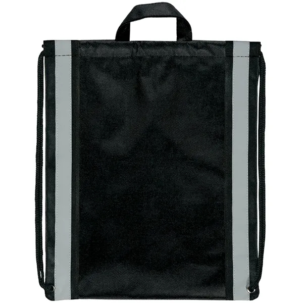 Non-Woven Backpack with two 1" wide reflective safety stripes and sturdy... from ASI 37940 Bag Makers Inc