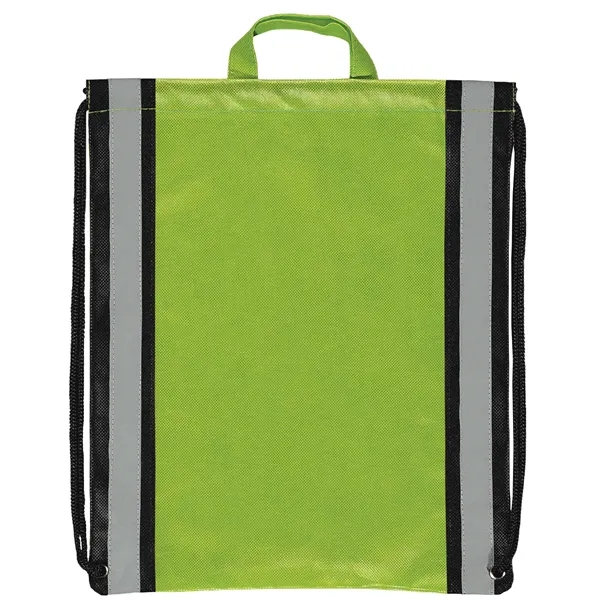 Non-Woven Backpack with two 1" wide reflective safety stripes and sturdy... from ASI 37940 Bag Makers Inc