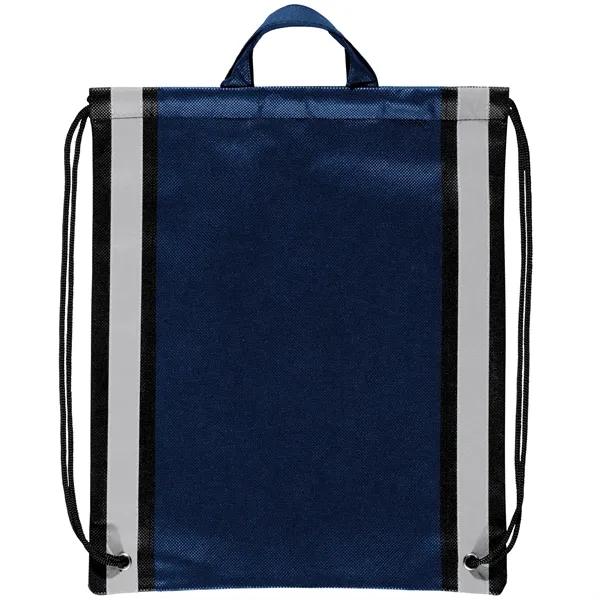 Non-Woven Backpack with two 1" wide reflective safety stripes and sturdy... from ASI 37940 Bag Makers Inc