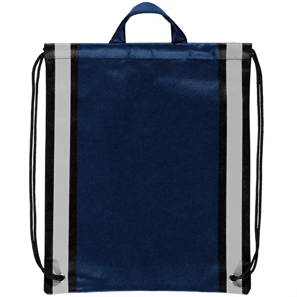 Non-Woven Backpack with two 1" wide reflective safety stripes and sturdy... from ASI 37940 Bag Makers Inc