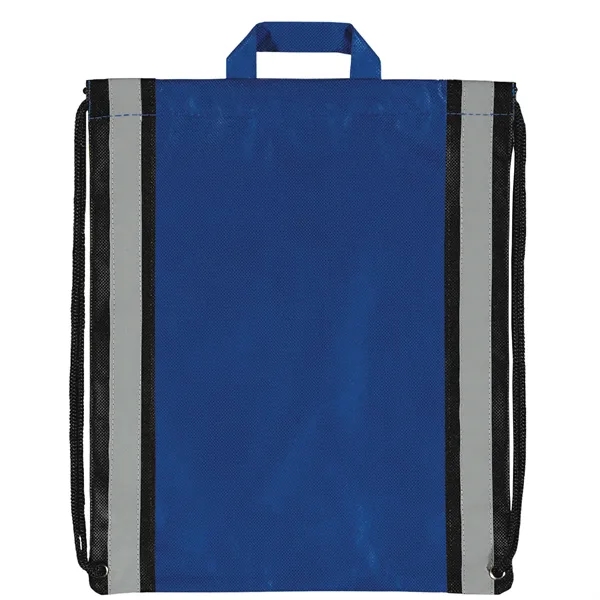Non-Woven Backpack with two 1" wide reflective safety stripes and sturdy... from ASI 37940 Bag Makers Inc