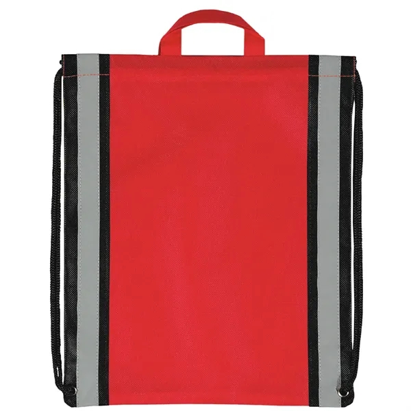 Non-Woven Backpack with two 1" wide reflective safety stripes and sturdy... from ASI 37940 Bag Makers Inc