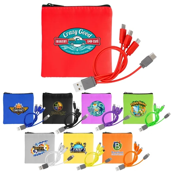 Colorful RPET Cable Pouch... from ASI 30208 A P Specialties / AP Specialties