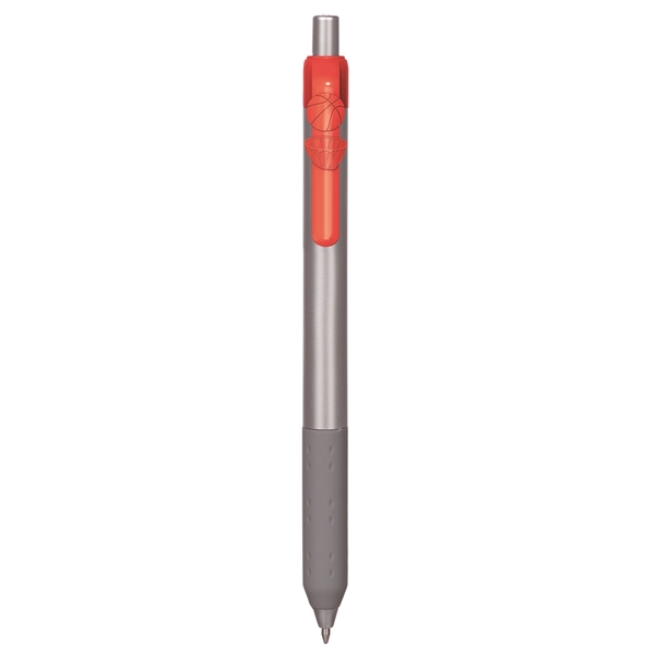 Alamo™ retractable style metallic pen with a co-molded soft grip.... from ASI 82498 RiteLine LLC