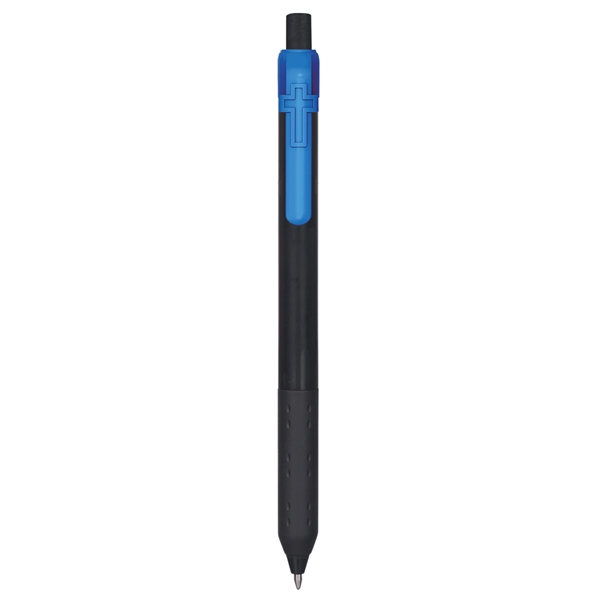 Alamo™ Onyx retractable style metallic pen with a co-molded soft grip.... from ASI 82498 RiteLine LLC