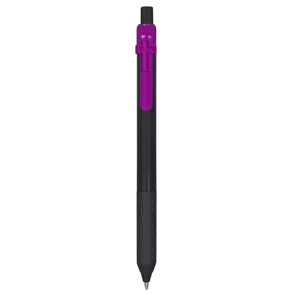 Alamo™ Onyx retractable style metallic pen with a co-molded soft grip.... from ASI 82498 RiteLine LLC