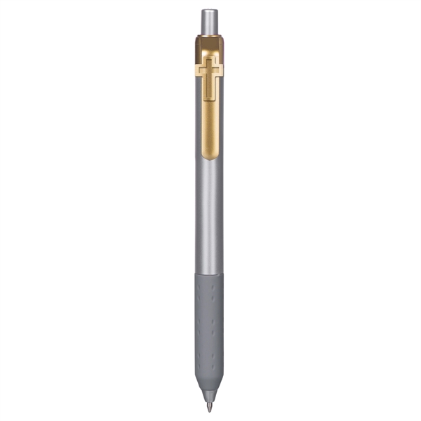 Alamo™ retractable style metallic pen with a co-molded soft grip.... from ASI 82498 RiteLine LLC