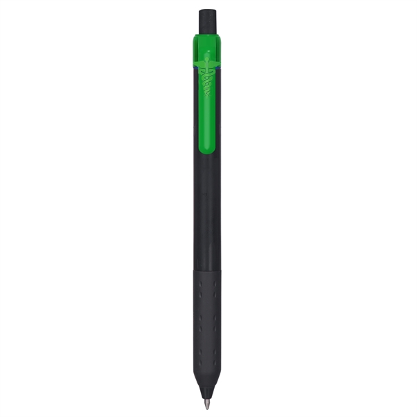 Alamo™ Onyx retractable style metallic pen with a co-molded soft grip.... from ASI 82498 RiteLine LLC