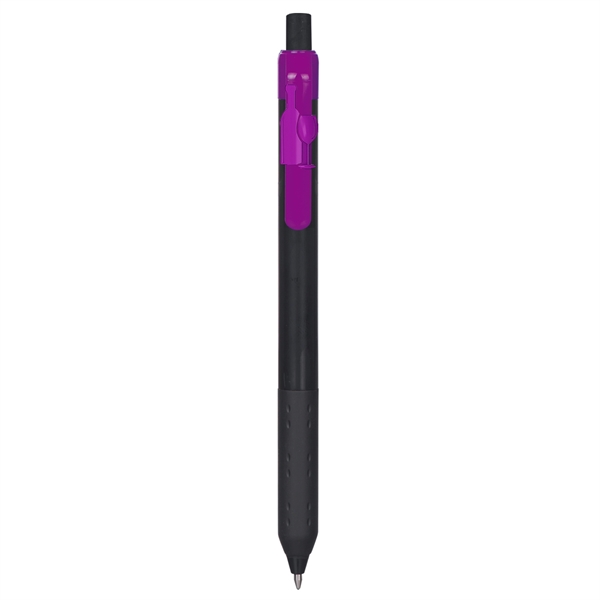 Alamo™ Onyx retractable style metallic pen with a co-molded soft grip.... from ASI 82498 RiteLine LLC