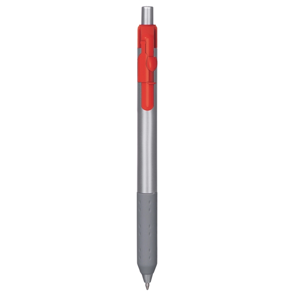 Alamo™ retractable style metallic pen with a co-molded soft grip.... from ASI 82498 RiteLine LLC