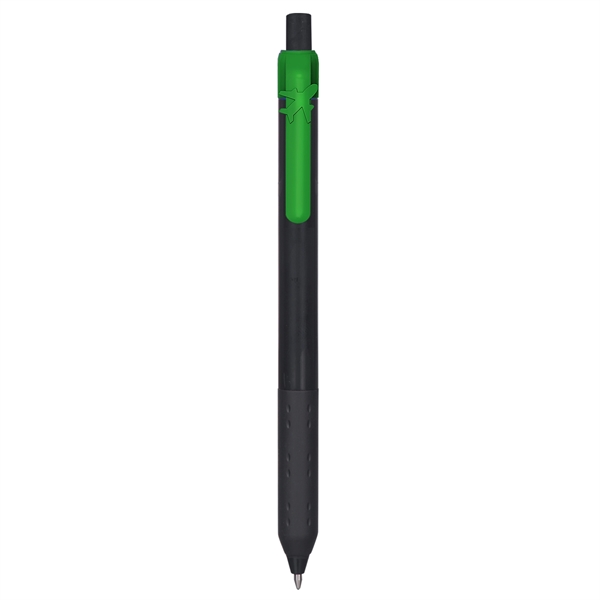 Alamo™ Onyx retractable style metallic pen with a co-molded soft grip.... from ASI 82498 RiteLine LLC