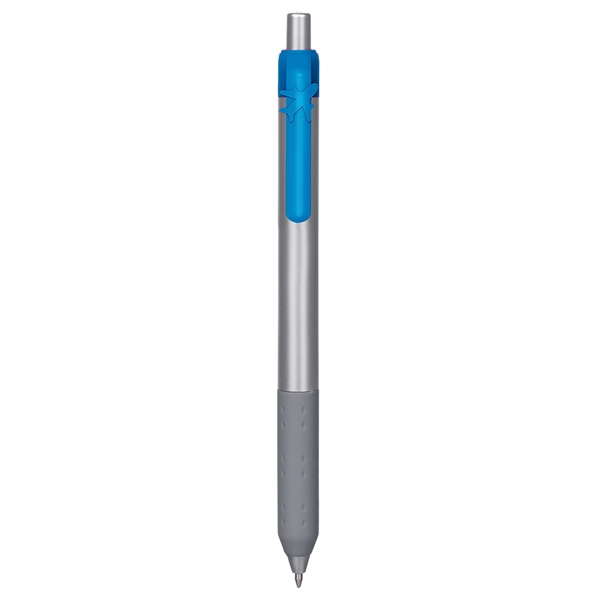 Alamo™ retractable style metallic pen with a co-molded soft grip.... from ASI 82498 RiteLine LLC
