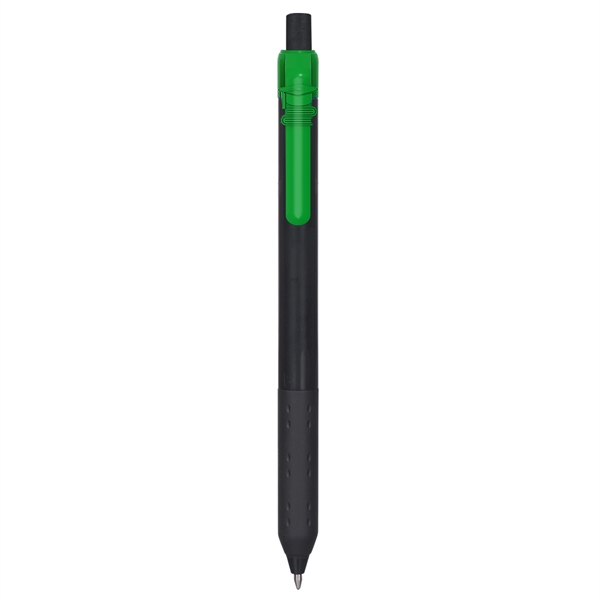 Alamo™ Onyx retractable style metallic pen with a co-molded soft grip.... from ASI 82498 RiteLine LLC