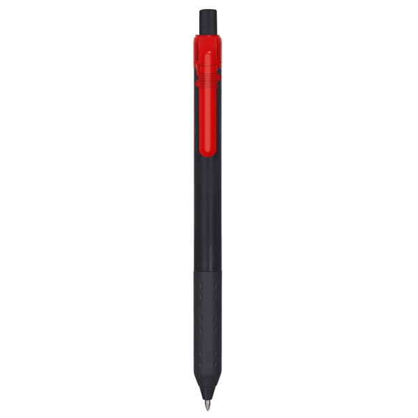 Alamo™ Onyx retractable style metallic pen with a co-molded soft grip.... from ASI 82498 RiteLine LLC