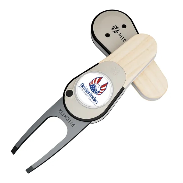Dtainless steel and ABS golf divot fixer tool with removable ball... from ASI 52263 EMT