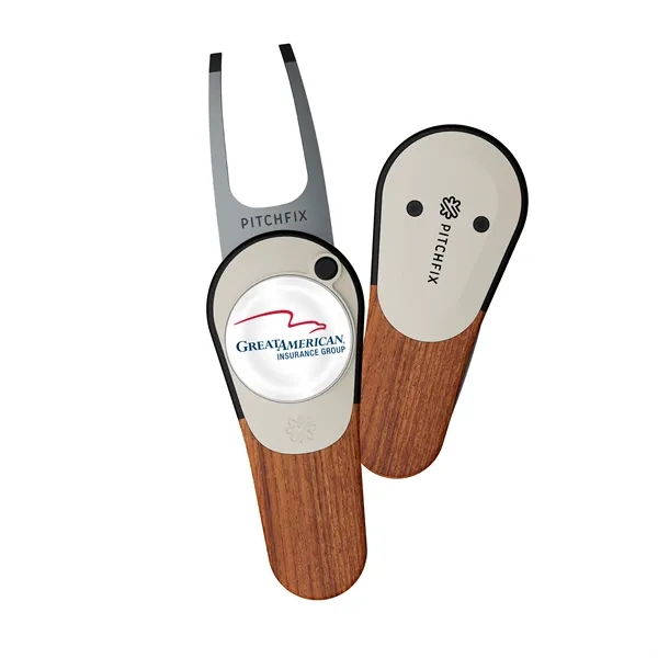Dtainless steel and ABS golf divot fixer tool with removable ball... from ASI 52263 EMT