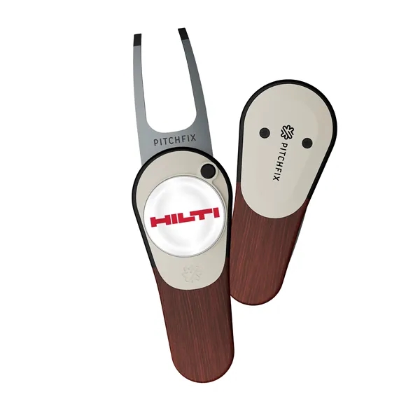 Dtainless steel and ABS golf divot fixer tool with removable ball... from ASI 52263 EMT