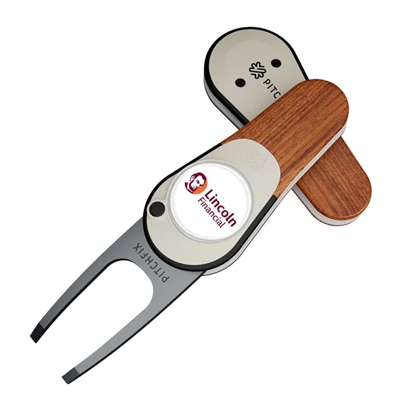 Dtainless steel and ABS golf divot fixer tool with removable ball... from ASI 52263 EMT