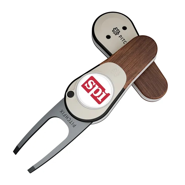 Dtainless steel and ABS golf divot fixer tool with removable ball... from ASI 52263 EMT