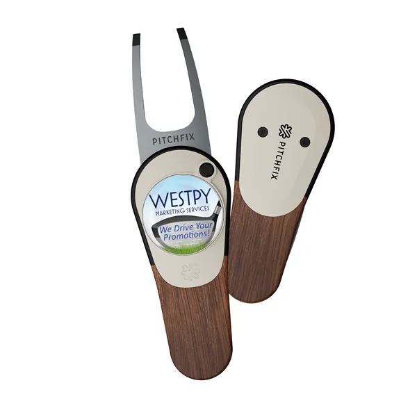 Dtainless steel and ABS golf divot fixer tool with removable ball... from ASI 52263 EMT